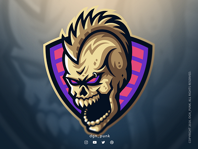 Skull Logo Conept brand branding character game icon identity illustraion logo mascot product design sport typogaphy ui vector