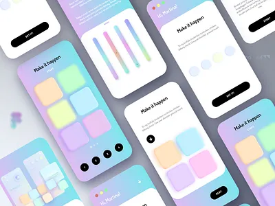 UI neumophism + flat freebies design freebie freebies minimalist mobile mockup neumorphic neumorphism ui