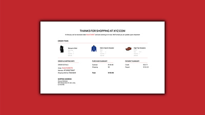 Email Receipt Page Design dailyui design email email receipt illustration shopping ui ux