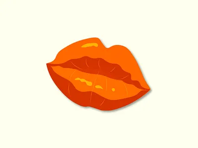 Orange Lips design illustration vector
