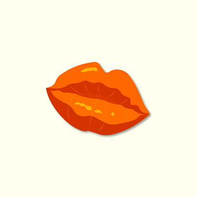 Orange Lips design illustration vector