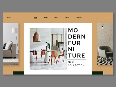 Modern Furniture design furniture photoshop ui ux web website wood