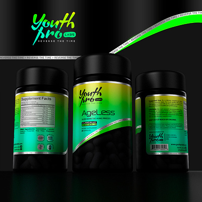 Ageless Label design 3dimages arquimediastudios design inspiring label logo mockups packaging sports supplements