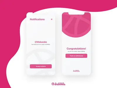 Thank you @Mobarake adobexd app design creative dailyui design dribbble first shot invite screen thankyou ui userinterface