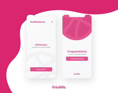 Thank you @Mobarake adobexd app design creative dailyui design dribbble first shot invite screen thankyou ui userinterface