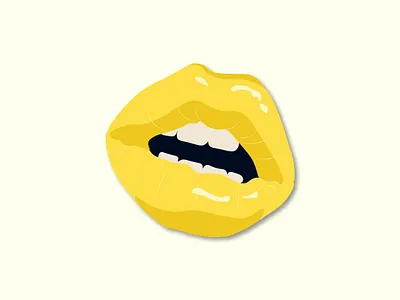 Lime Fresh lips design illustration vector