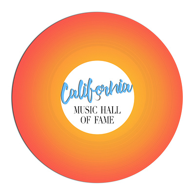 California Music Hall of Fame Logo branding color theory design graphic design logo logodesign music photoshop record warm colors