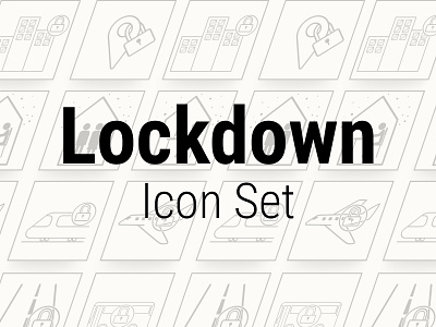 Lockdown Icon Set building computer concept contamination corona coronavirus dangerous design family global graphic house icon illustration infection information isolated keep calm lock down lockdown