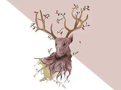 DeerU - An app for the environment color palette illustration nature illustration photoshop
