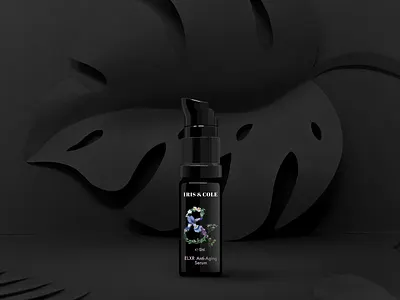 Iris & Cole ampersand bottle branding care cole cream design digital flower illustration iris label logo natural organic packaging painting plant skin skincare