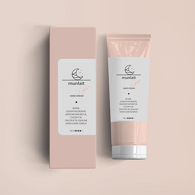Munlait hand cream art branding grahic design hand cream illustrator logo vector visual design