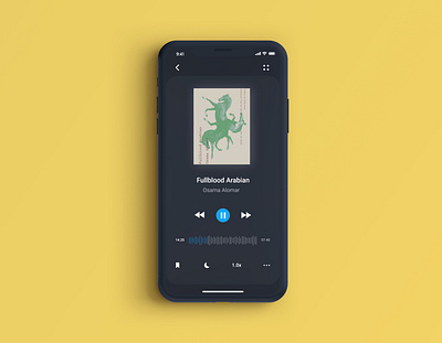 Audiobook Player app design mobile ui ux xd