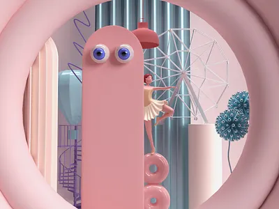 Through the peephole in 3D 3d 3danimation 3dart adobe adobe xd adobedimension branding c4d communication design graphicdesign illustration interaction interface ui uiux visual design visualart