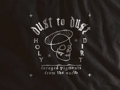 Dust to Dust Label branding custom design dust to dust hand drawn handmade illustration label label design package design skeleton typography