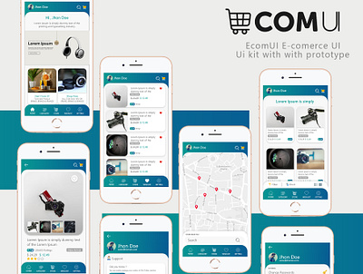 Ecom UI Ecommerce ui adobe adobexd app ui appdesign application banner creative design graphic mobileapps photoshop poster uidesign uikit uiux uxdesign