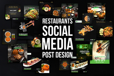 Creative Social Media Post Design (Restaurants) creative design design food design post design post design facebook restaurants social media post