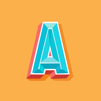 A alphabet creative illustration letter lettering design typography art