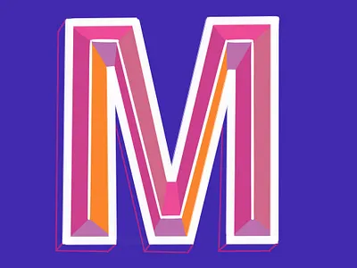 M alphabet alphabet logo creative design illustration lettering typography