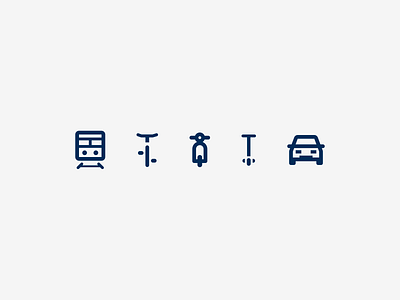 Mobility iconset car icon icons iconset outline outlined public transport scooter stroke train