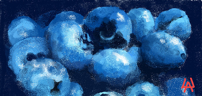 Still life: blueberry art berries illustration photoshop stilllife