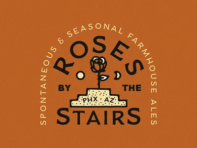 Roses by the Stairs Branding beer brewery brewery branding brewery logo farmhouse roses staircase stairs stway