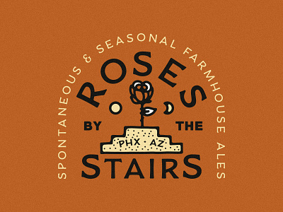 Roses by the Stairs Branding beer brewery brewery branding brewery logo farmhouse roses staircase stairs stway