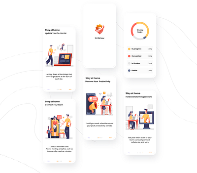Work at home app design ui ux