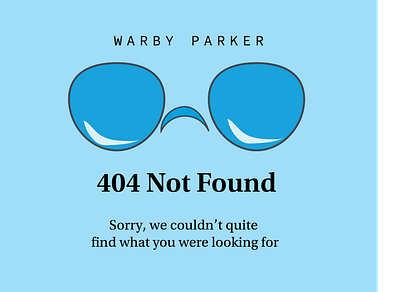 Daily UI 8 - 404 page 404 dailyui design illustration landingpage warby parker