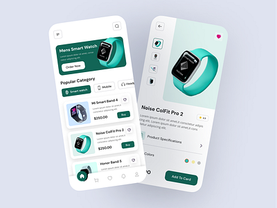 Smart Watch App - UI Design app design app expert design designer e commerce app figma smart watch app ui design smartwatch app ui ui designer ui experience ui expert uiux user experience