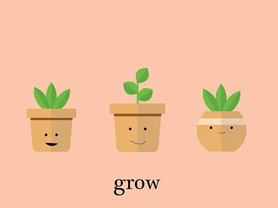 potted plants cute design graphic illustrator plants