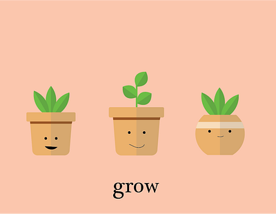 potted plants cute design graphic illustrator plants