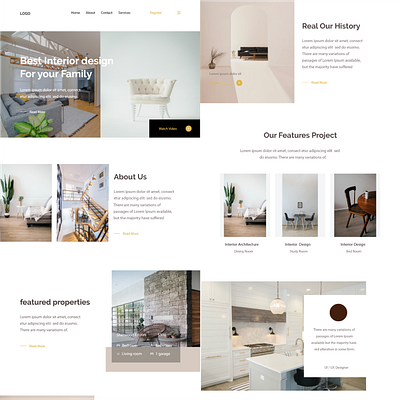 best interior design website app branding business clean design flat illustration logo ui ux web website design