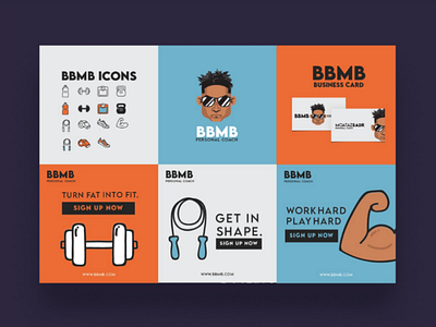 BBMB Brand Design brand brand identity branding branding design language design art graphic graphicdesign gym iconography personal branding socialmedia