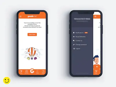 goodsmart animation app branding design flat illustration minimal ui ux xd