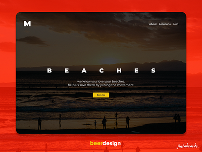 BEACHES | Concept Landing Page art beerdesign branding design landing page landing page design landingpage typography ui ux web webdesign website concept website design