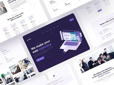 Usertive 2.0: Company website redesign branding clean design design studio illustration logo minimal redesign rocket software house space typography ui usertive ux web web design