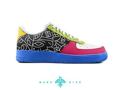 Illustration for Mark Rise Edition of the Sneakers abstract art artwork branding cartoon character design fashion illustration illustrations lineart lines portraits sneaker sneakers ui vector