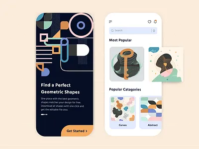 Geometric Backgrounds UI usage abstract background branding colorful colors creative design download flat geometrical geometry illustration illustrations line pack pattern ui ux vector