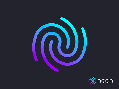 Neon V4 design fingerprint fingerprint icon fingerprint logo icon illustration letter logo logotype mark monogram n n letter n logo n. monogram symbol typography