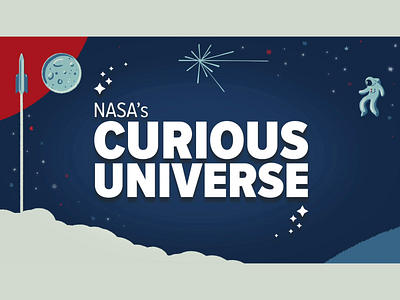 NASA's Curious Universe Podcast - Animated Logo animation design illustration logo podcast space