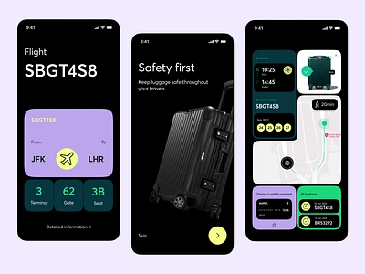 Flight Manager App airport transfers appconcept booking flights inspiration interface ios luggage navigation plane travel ui ux widgets