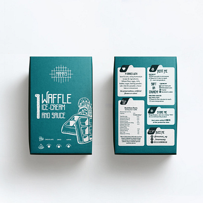 Mamas waffle Packaging box design brand identity branding fast food food freeze freezing graphic design package packaging waffle