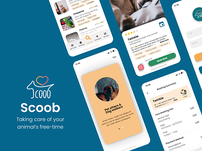 Scoob - A Pet Sitting App app design dog walking free time user interview user testing