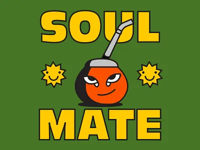 soulMATE argentina character design drink energy friend hierba icon illustration mate natural soulmate sun tea tradition yerba