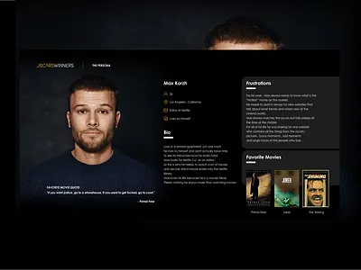 PERSONA CONCEPT concept designer designui oscars persona personaui ui ui ux uidesign uiux ux