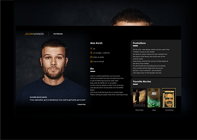 PERSONA CONCEPT concept designer designui oscars persona personaui ui ui ux uidesign uiux ux