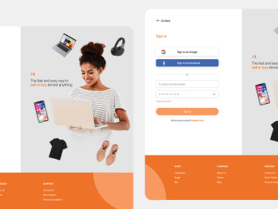 Simple sign in & sign up page adobe xd dribbble best shot form freelance designer login page sign up ui ui ux design uidesign web design