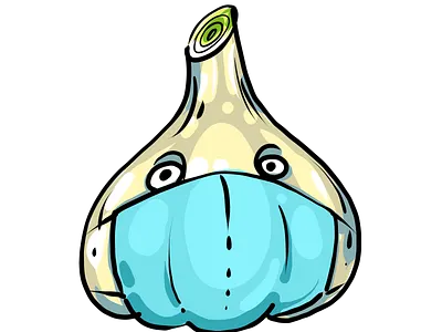 Be safe! besafe clipart design garden garlic illustration illustrations mask onion prints safe stickers