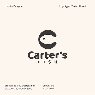 Carters fish logo dribble graphic design graphics hello dribble illustration inspirations logo logodesign modern logo