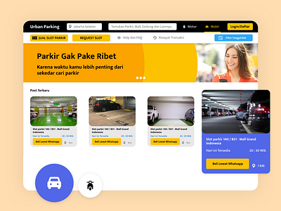 Parking ecommerce parking parking lot simple uidesign webdesign